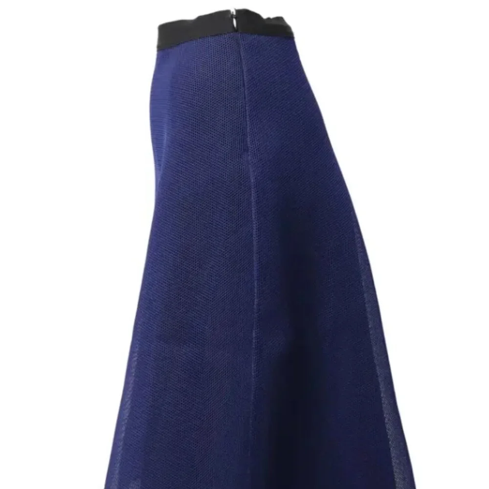 Sandro Blue Mesh Midi Skirt S/1 $300